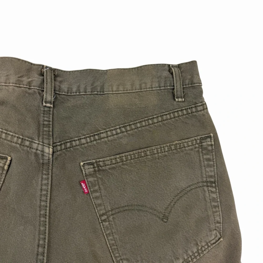 VTG Levi's 550 Relaxed Fit Moss Green Denim Jean Men W34 L32 Red Tab Made In USA
